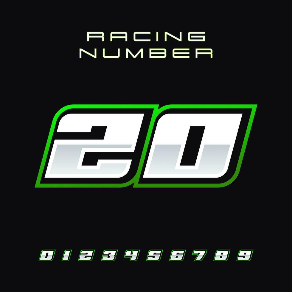 Racing Number Vector Design Template 20