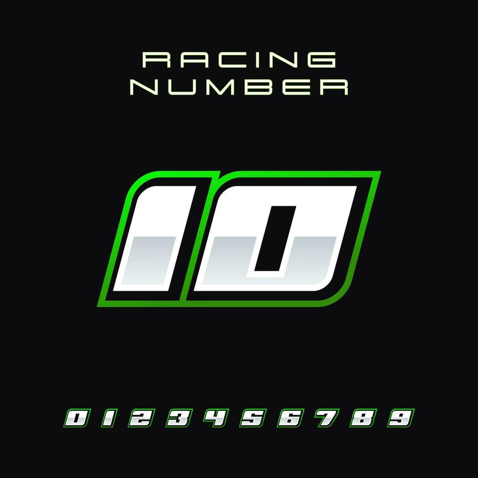 Racing Number Vector Design Template 10