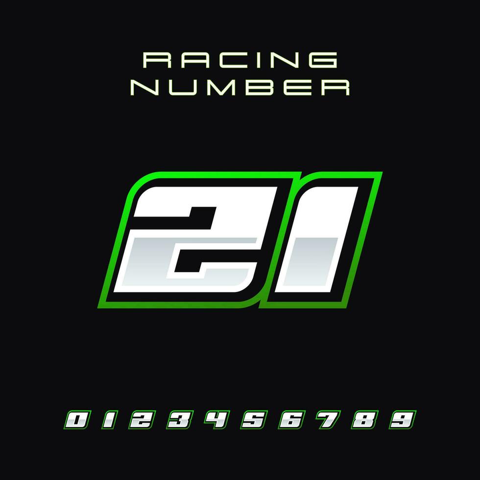 Racing Number Vector Design Template 21