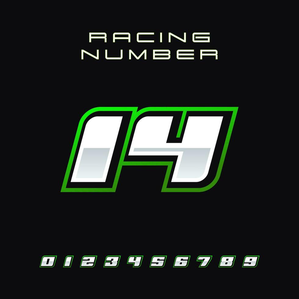 Racing Number Vector Design Template 14