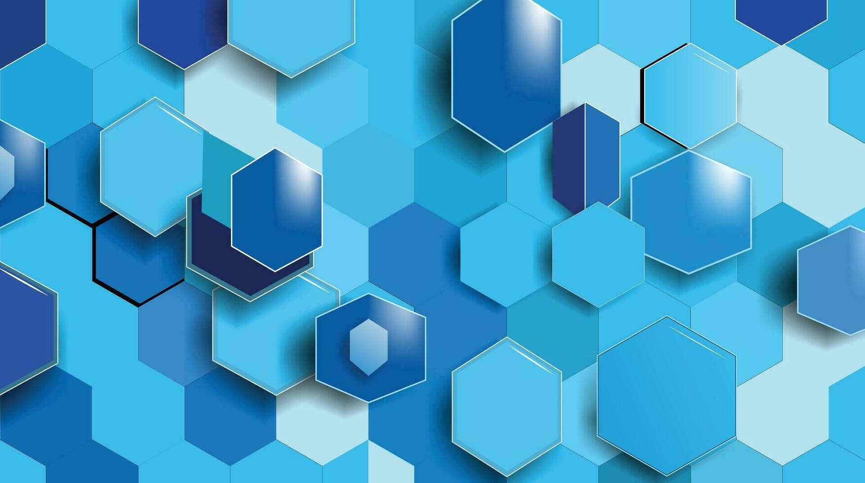 Abstract hi-tech digital technology geometric hexagon shapes vector