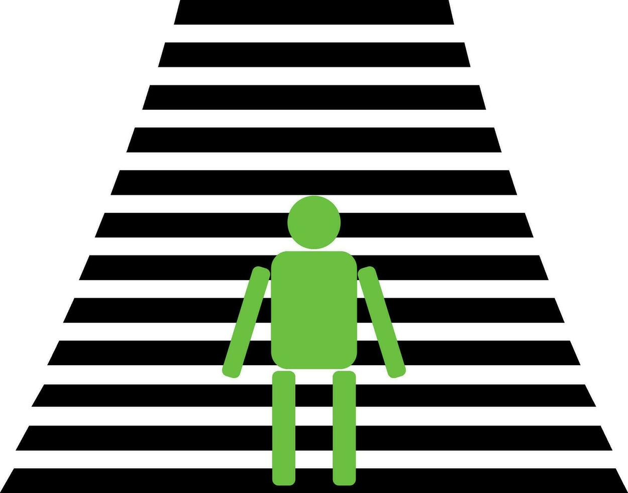 Illustration of a road crossing or zebra crossing. A place for pedestrians to cross the street vector