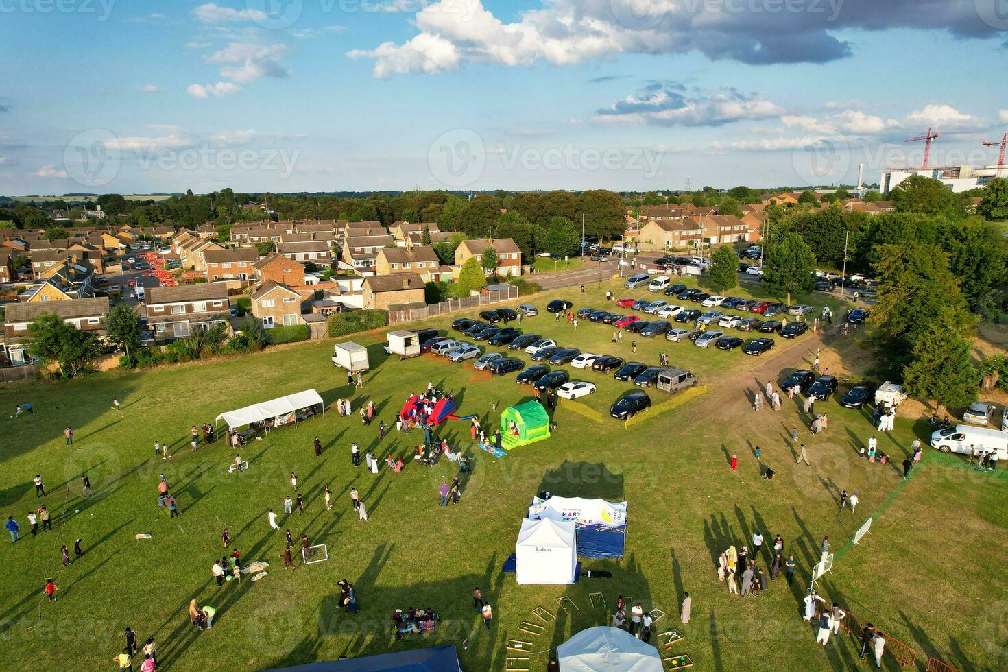 Most Beautiful High Angle Footage of Northern Luton Town of England UK Residentials. The Footage was Captured During Sunset with Drone's Camera on June 29th, 2023 photo