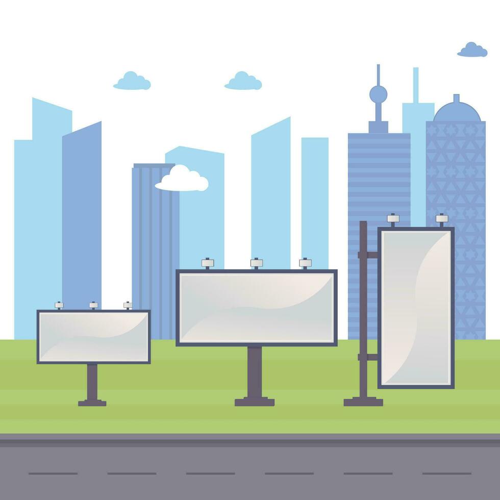 Billboard advertising logo icon vector illustration