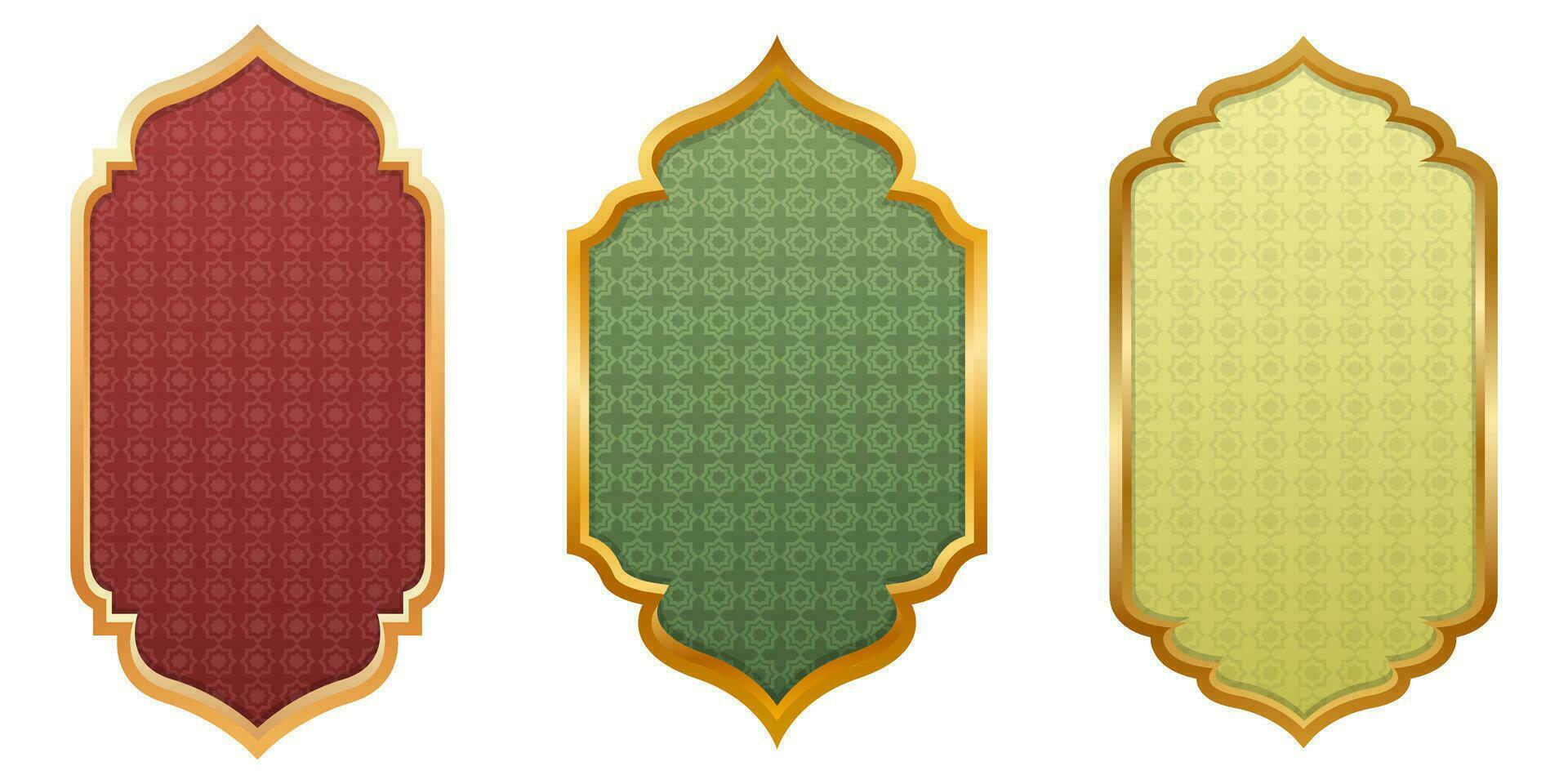 Islamic style luxury blank border collection vector