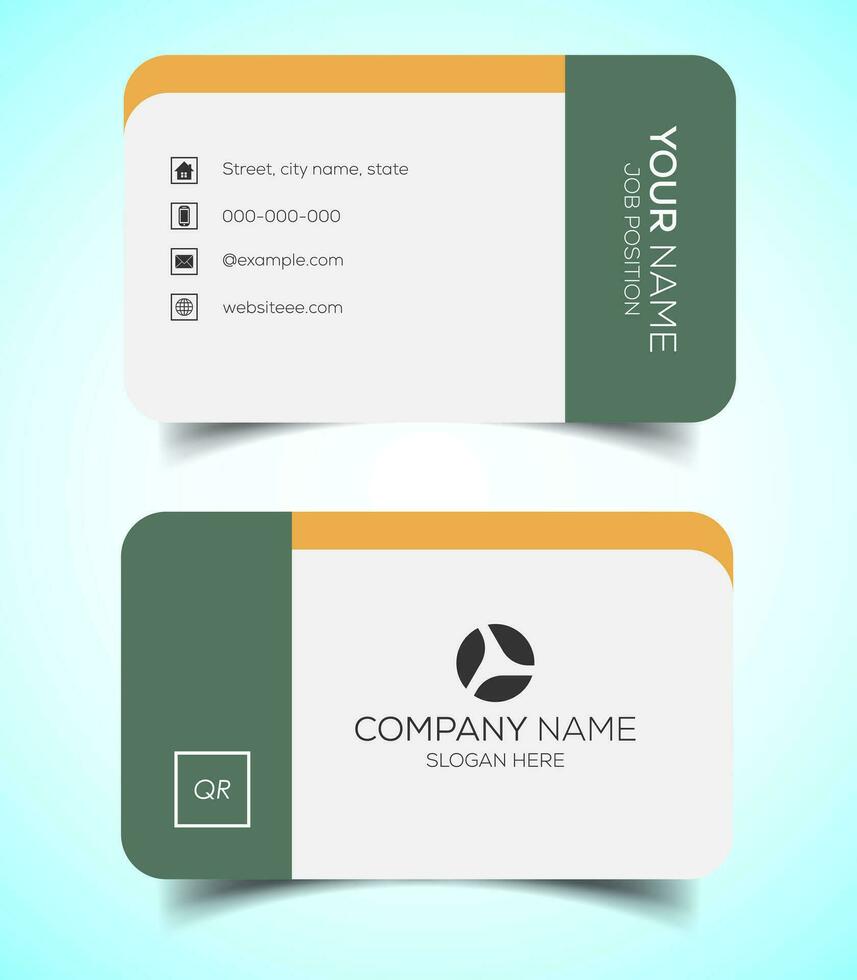 plantilla de tarjeta de visita corporativa creativa y moderna vector