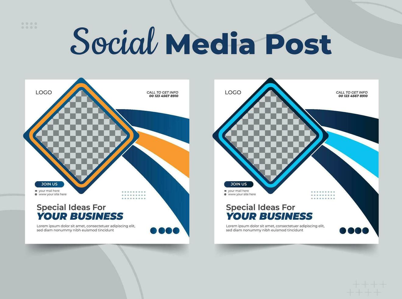 Business growth social media post design template design, Business Promotion Social Media Post Design, Corporate Promotional banner for social media post design vector