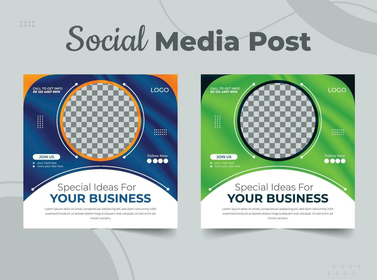 Digital business marketing social media post template. Social media banner design template. Social media post design. vector