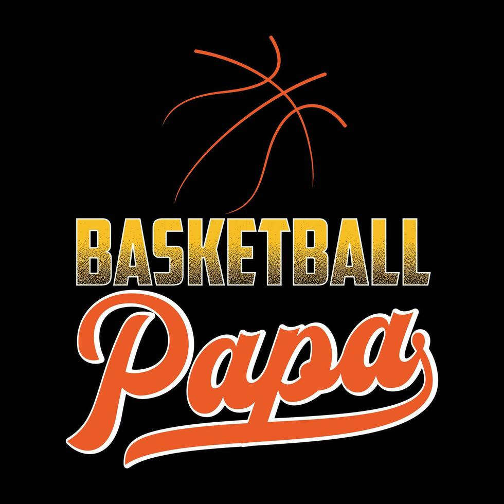 gracioso baloncesto papá vector diseño