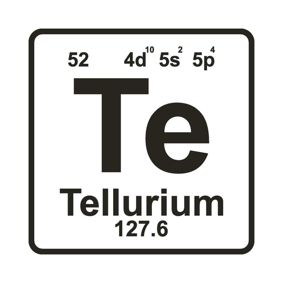 tellurium element icon vector