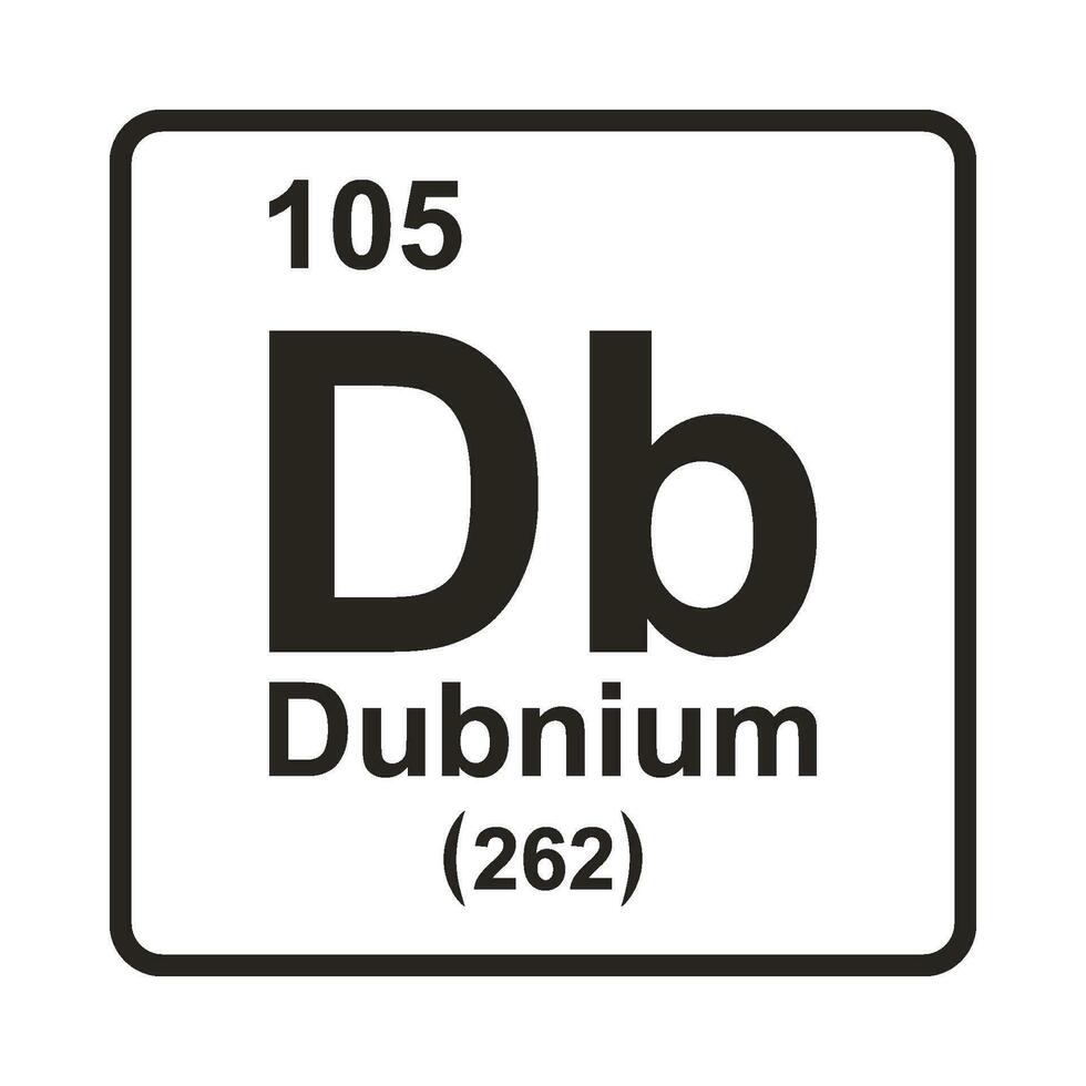 dubnium elemento icono vector