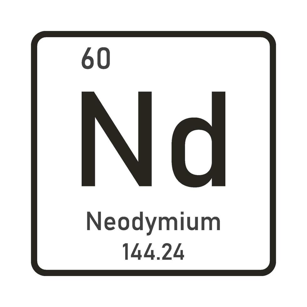 Neodymium Element icon vector