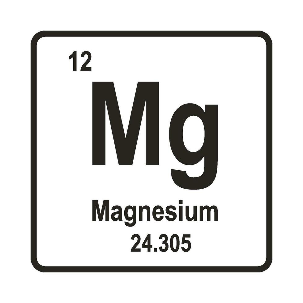 elemento magnesio icono vector