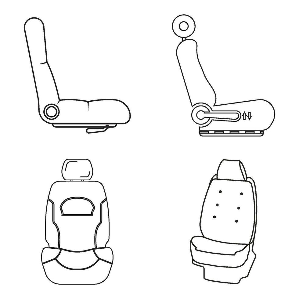 Car seat icon vector