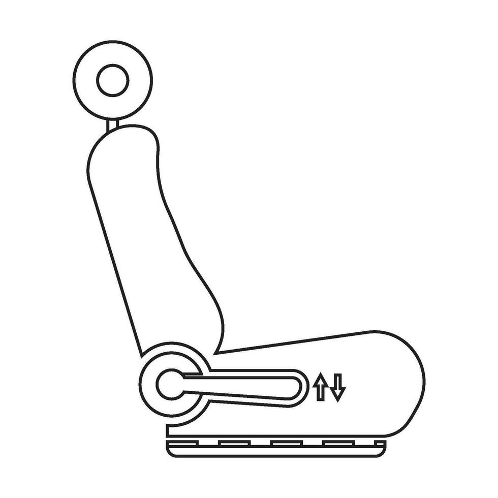 icono de asiento de carro vector