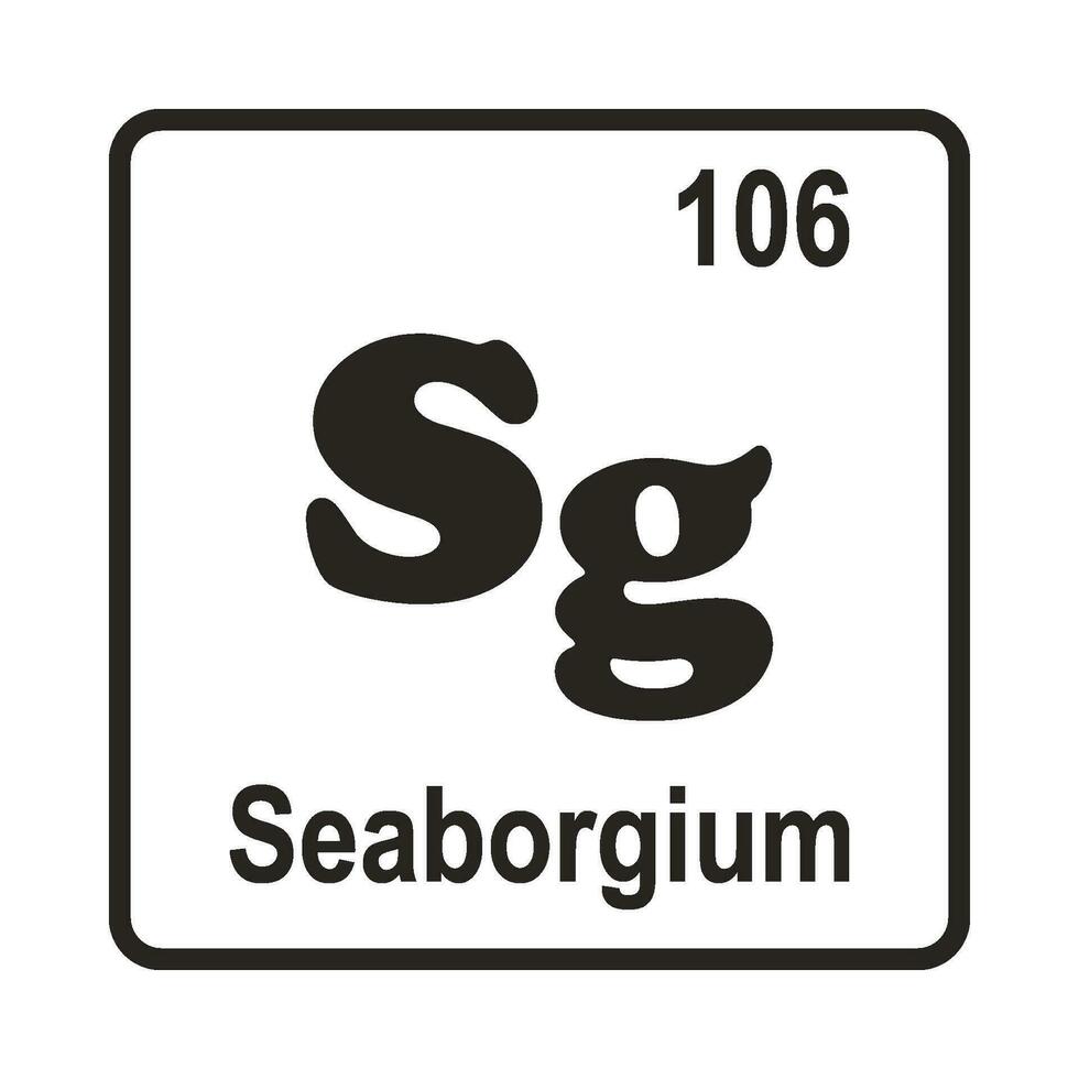 Element Seaborgium icon vector