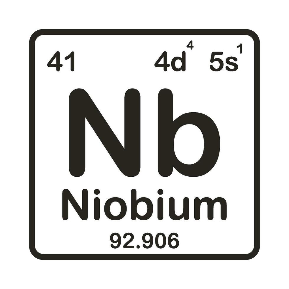 element niobium icon vector
