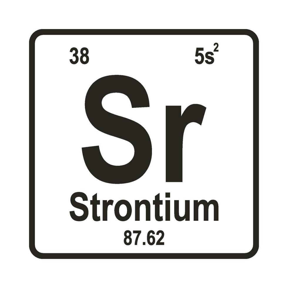 Strontium Element icon vector
