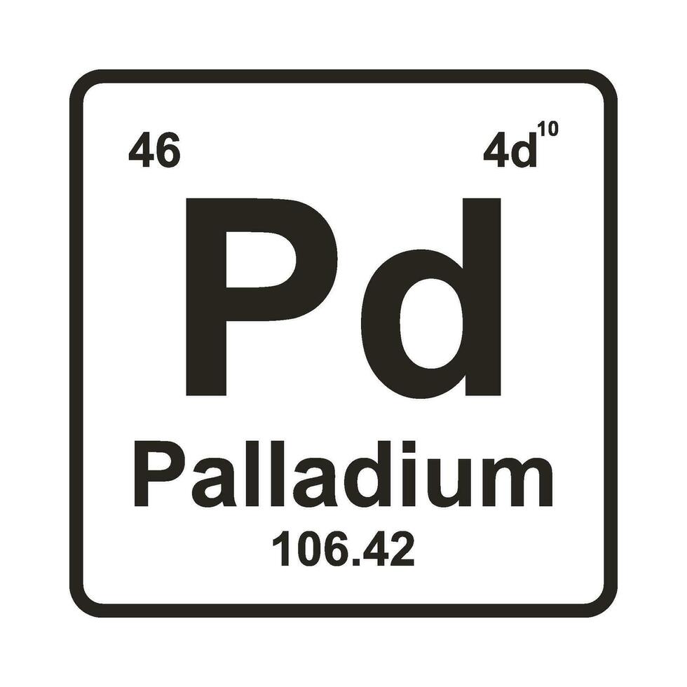 Palladium Element icon vector