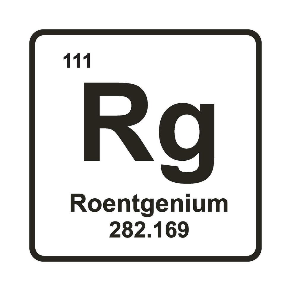 Roentgenium chemical icon vector