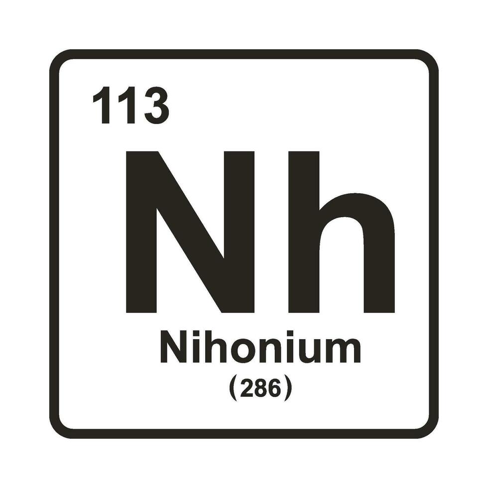 nihonium elemento icono vector