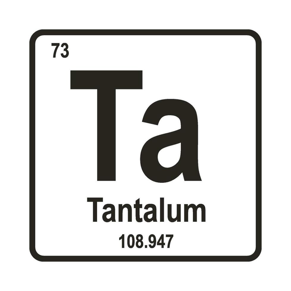 Tantalum atomic icon vector