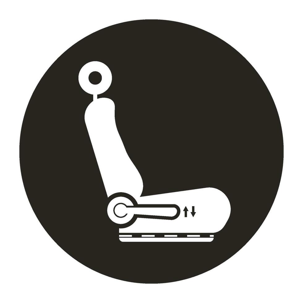 icono de asiento de carro vector