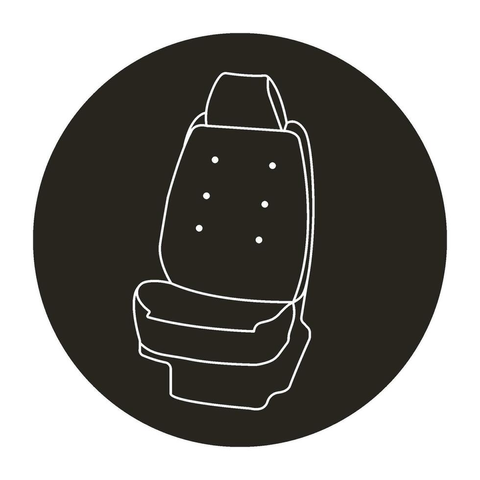 Car seat icon vector