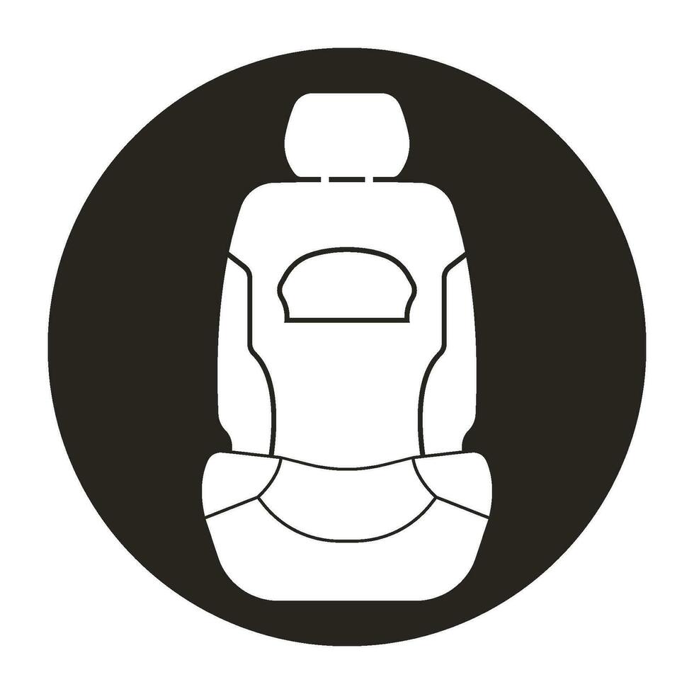 icono de asiento de carro vector