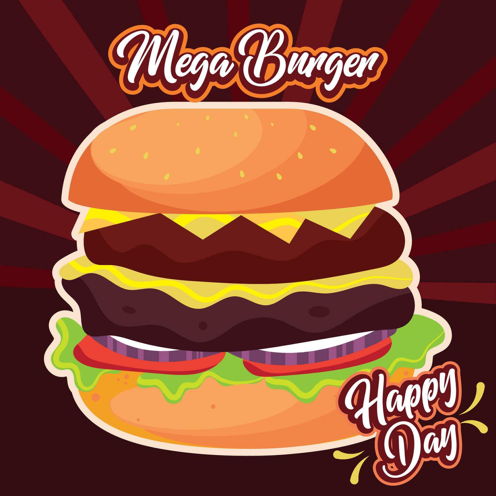 Colored national burger day template Vector illustration 26261127