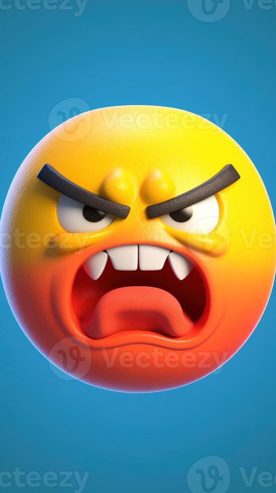 Cartoon character. Angry emoji icon. 26261170 Stock Photo at Vecteezy