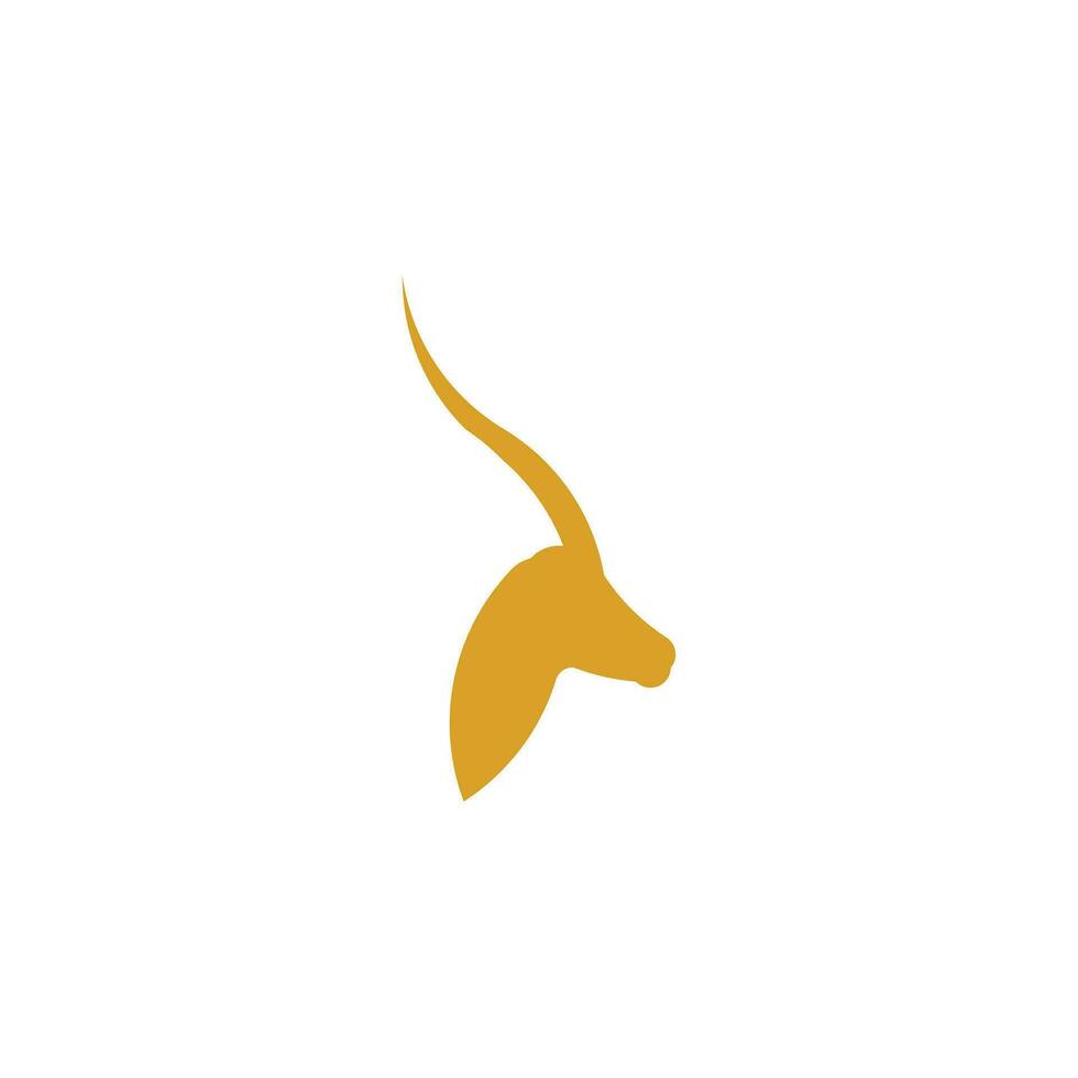gacela logo con minimalista diseño vector