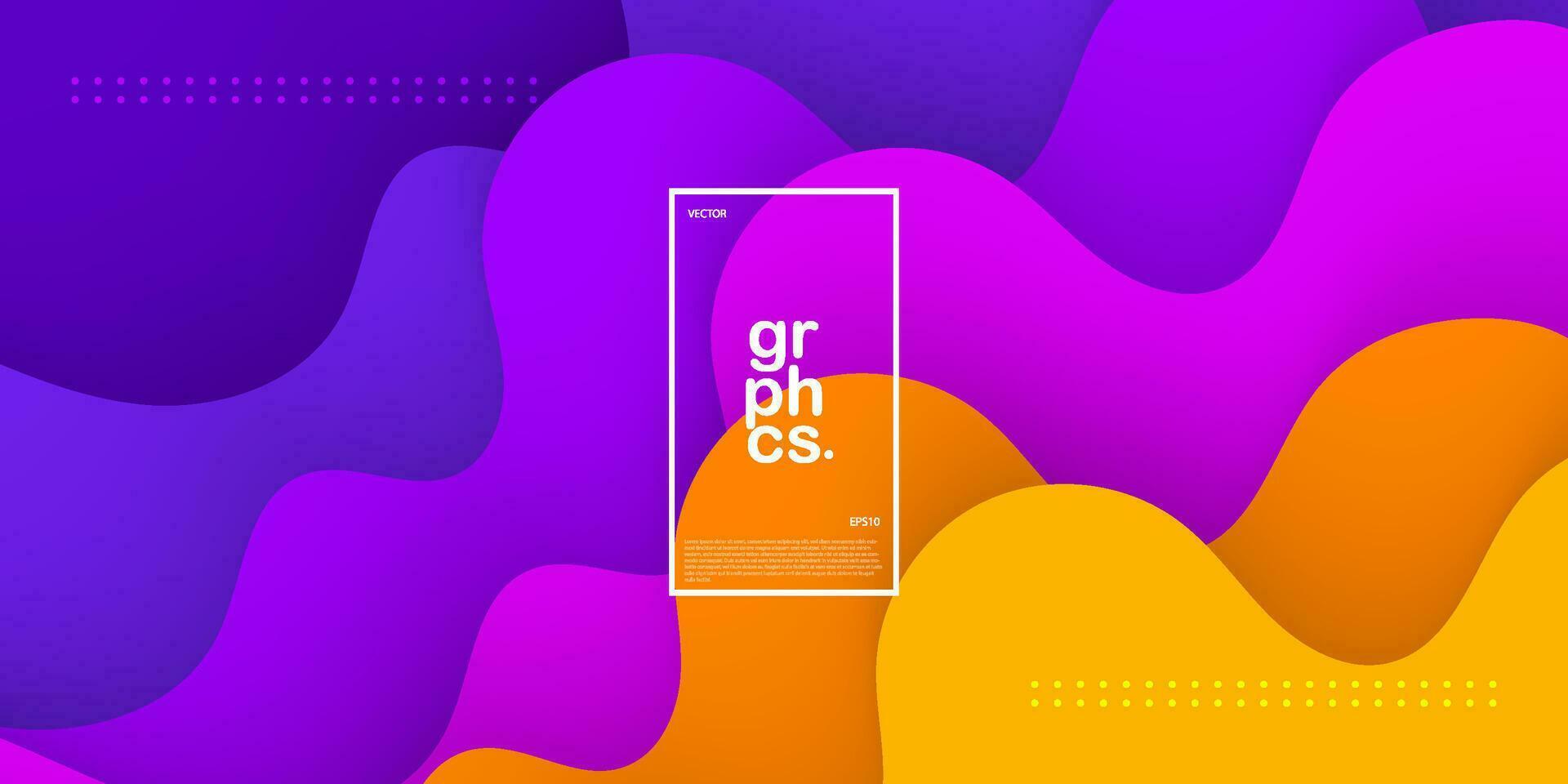 Colorful yellow,orange and purple solid color geometric business wave banner abstract background design. Creative banner design with wave shapes for template. Simple and modern banner. Eps10 vector