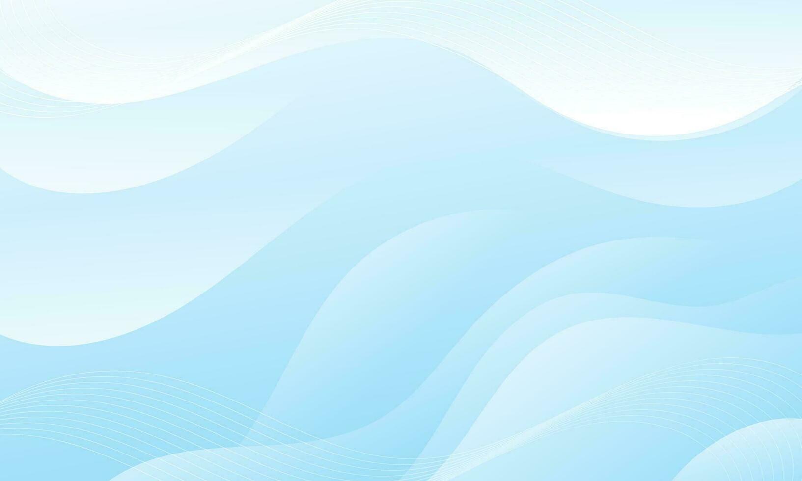 Abstract Gradient blue white liquid Wave Background vector