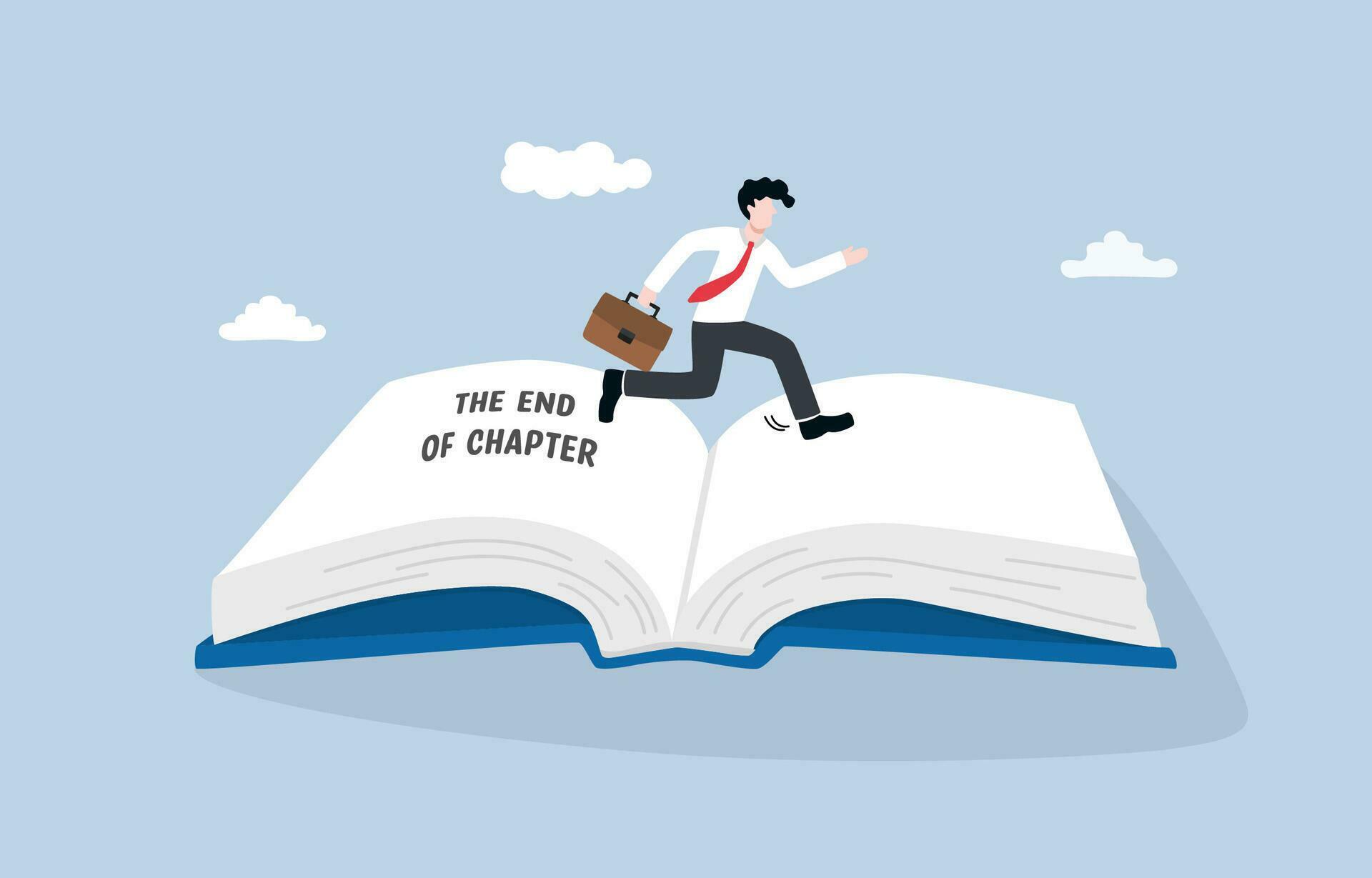 Next chapter of business, stepping up to new challenge, change concept