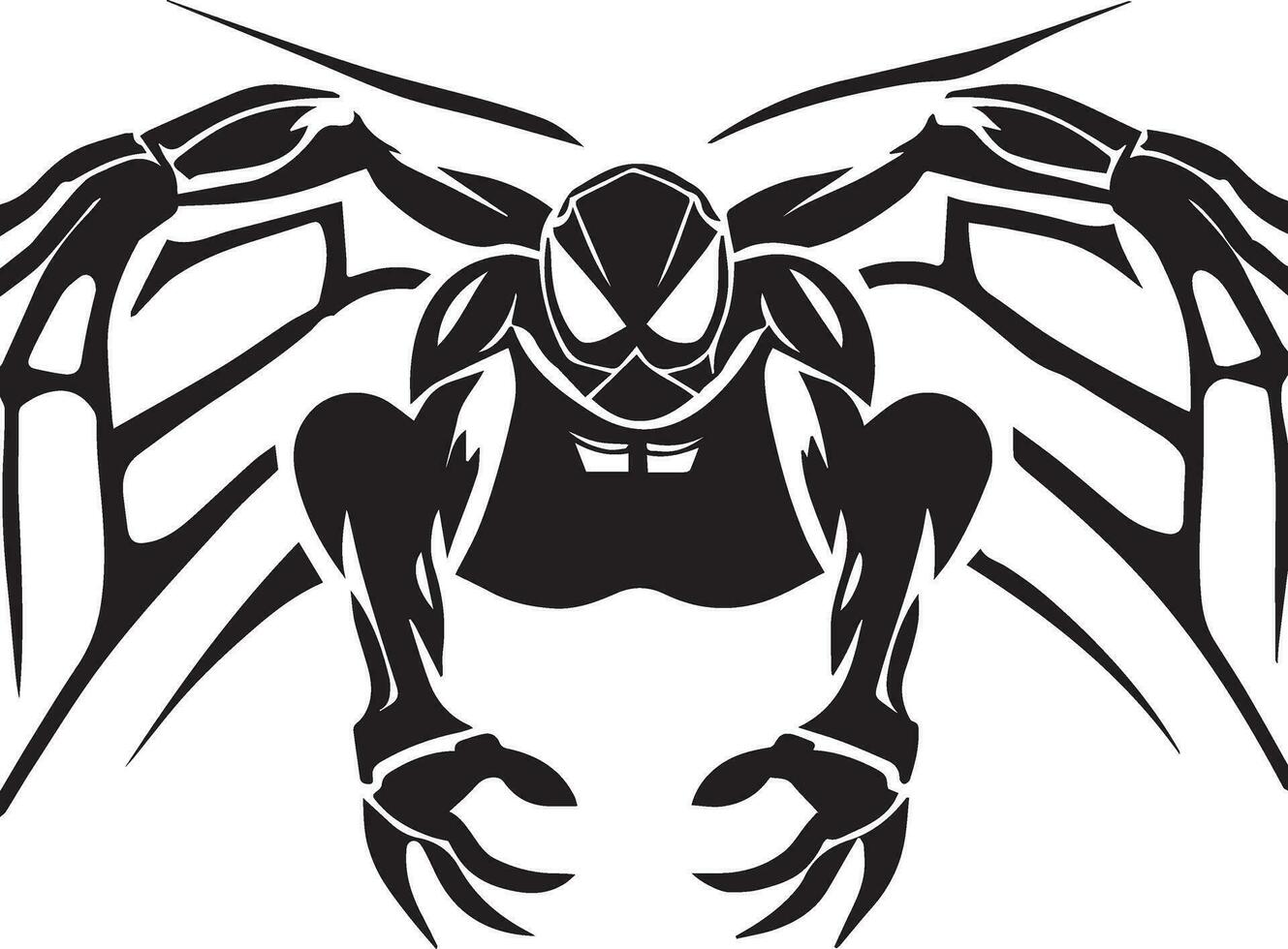 Spiderman tattoo design vector art illustration