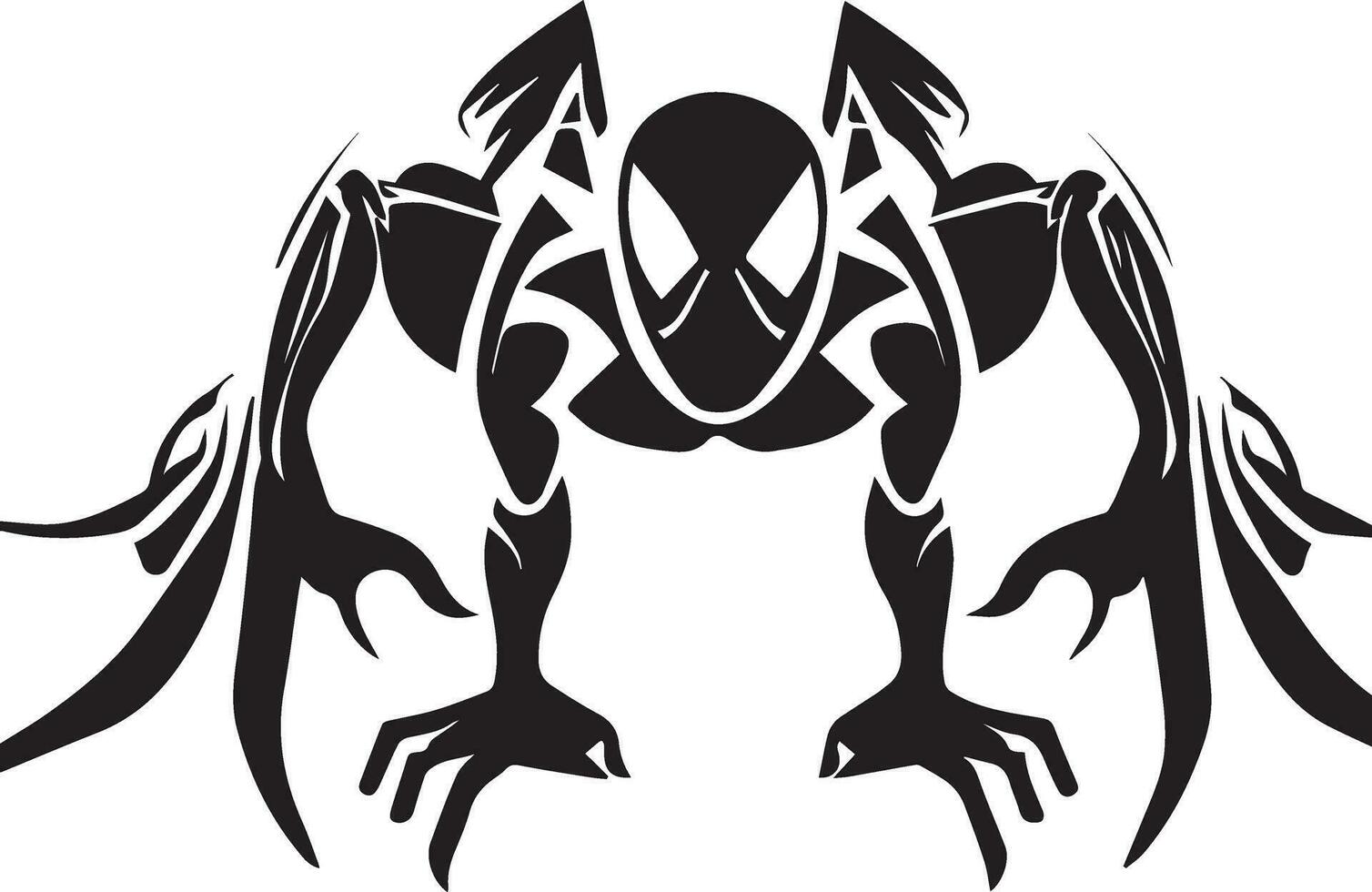 Spiderman tattoo design vector art illustration