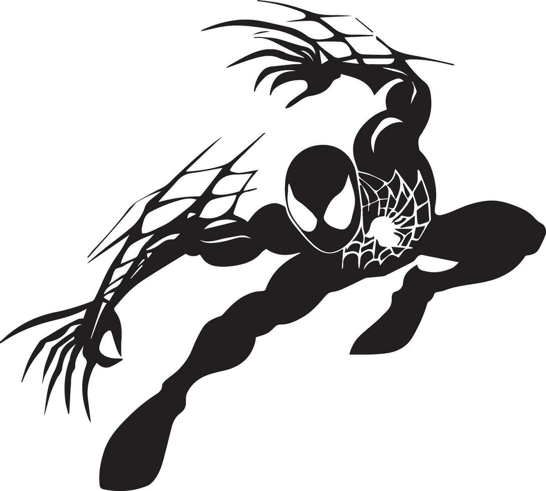 Spiderman tattoo design vector art illustration