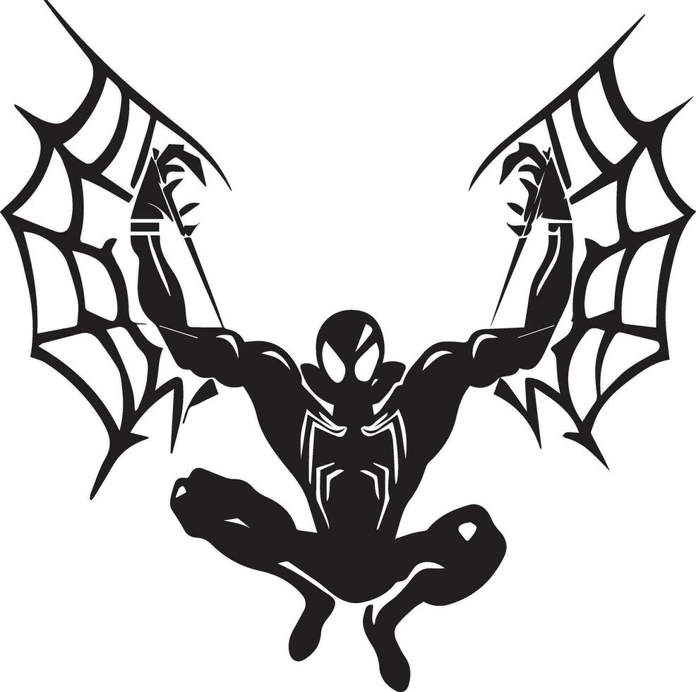 Spider man vector tattoo design illustration