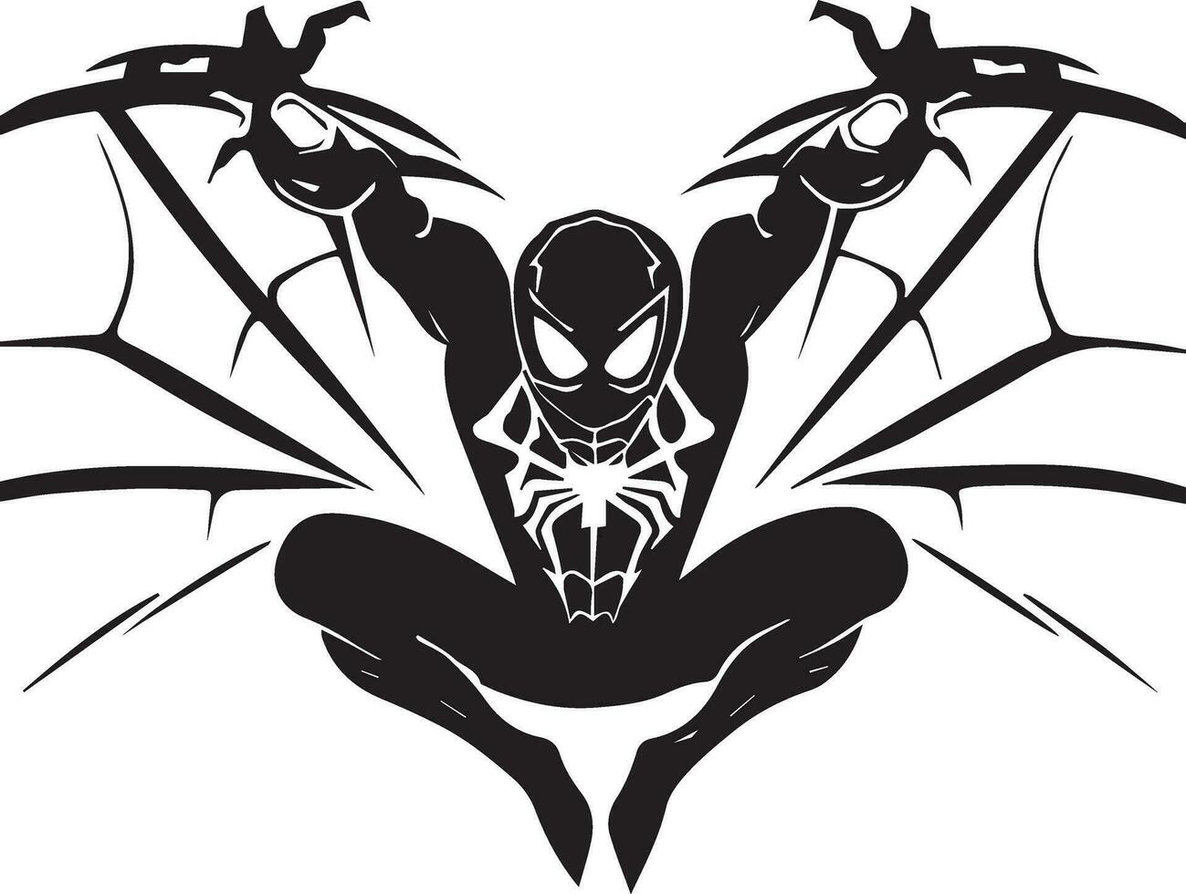 araña hombre vector tatuaje diseño ilustración
