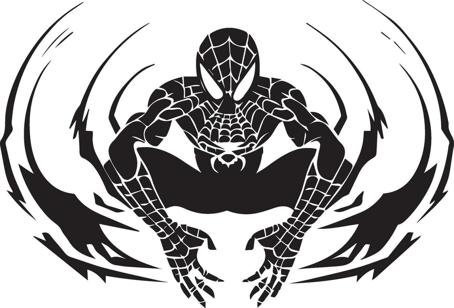 Spiderman tattoo design vector illustration