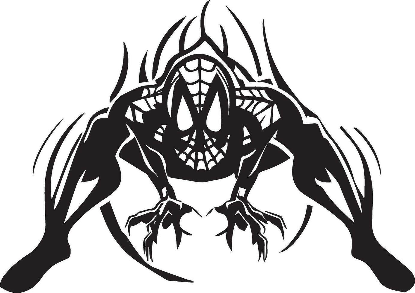 Spider man vector tattoo design illustration