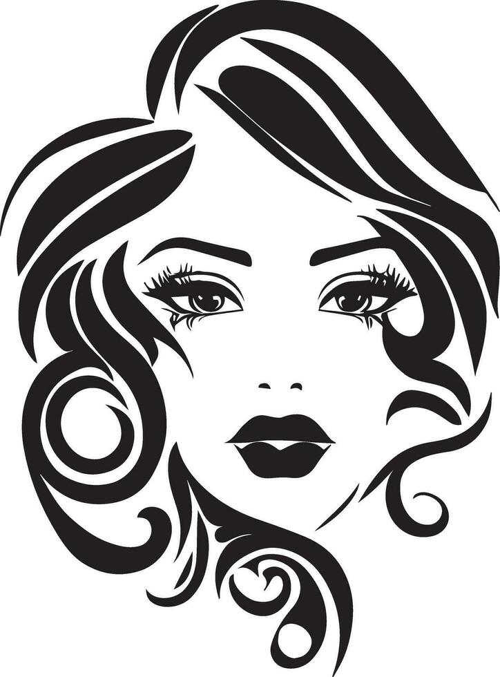 mujer cara vector tatuaje diseño