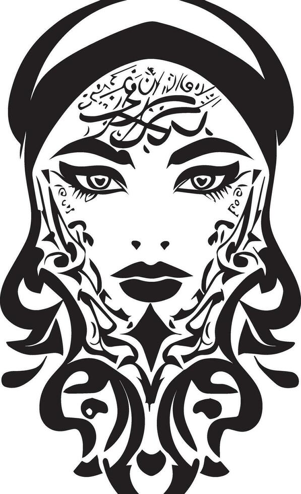 mujer cara vector tatuaje diseño