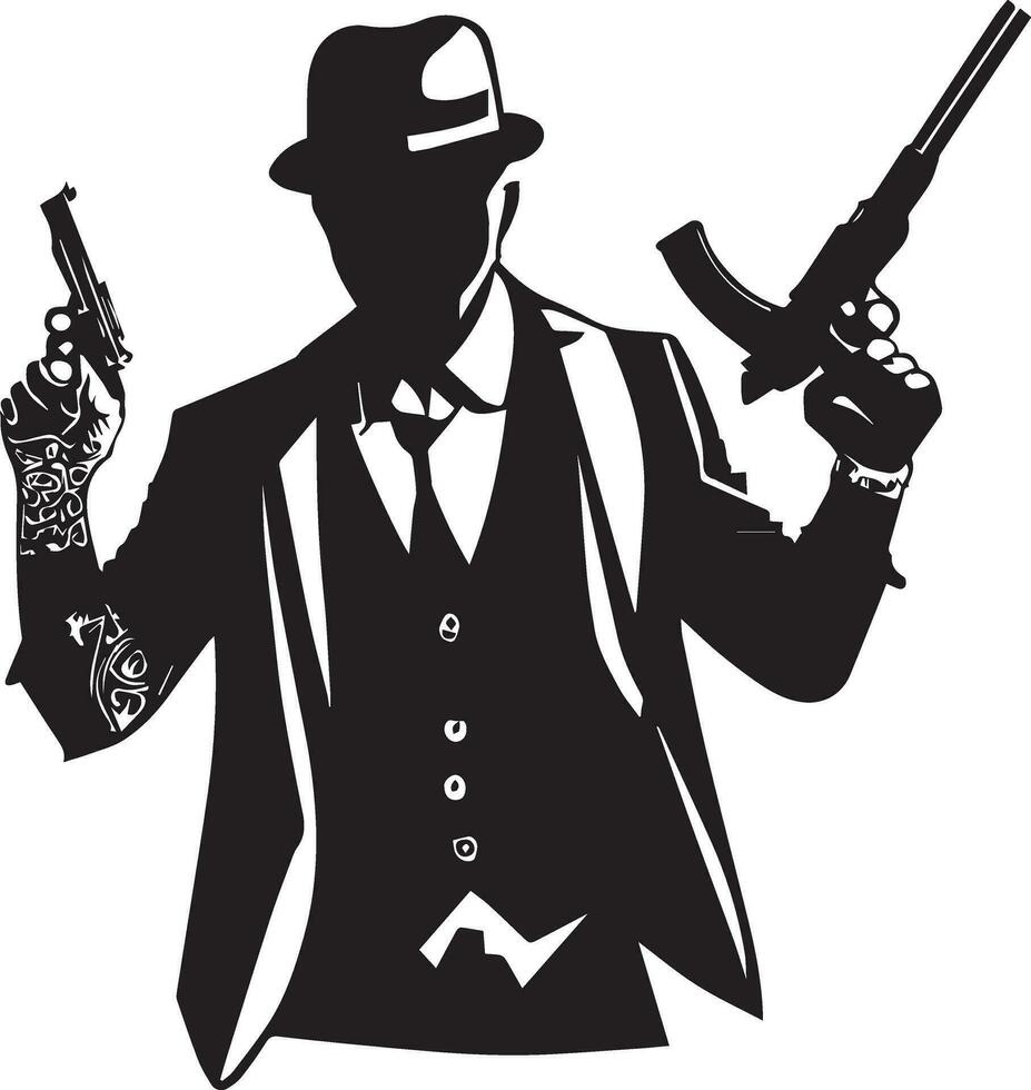 Gangster vector tattoo design illustration 26261670 Vector Art at Vecteezy