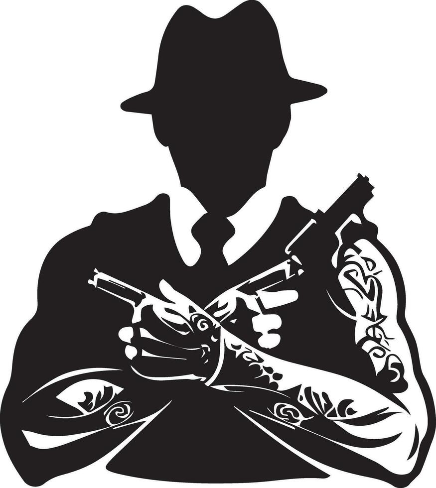 Gangster vector tattoo design illustration 26261682 Vector Art at Vecteezy