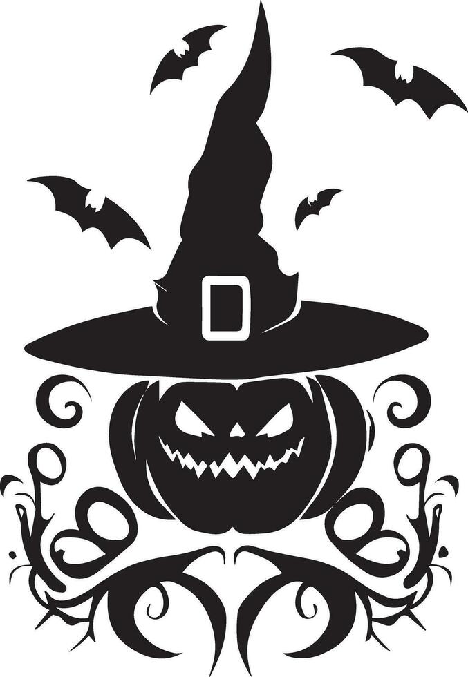 Halloween vector silhouette illustration black color