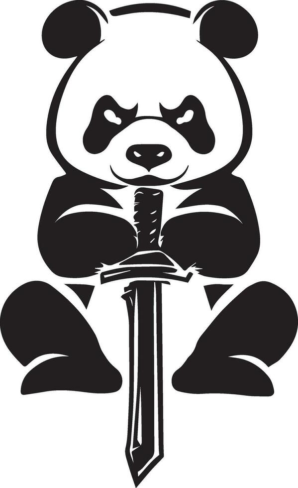 Kung fu panda vector tattoo design illustration