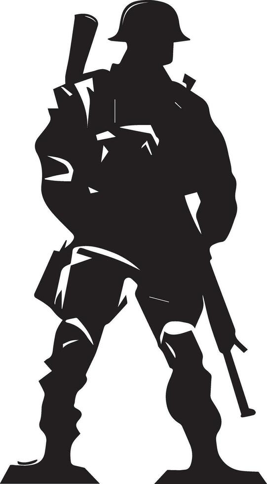 Soldier vector silhouette illustration