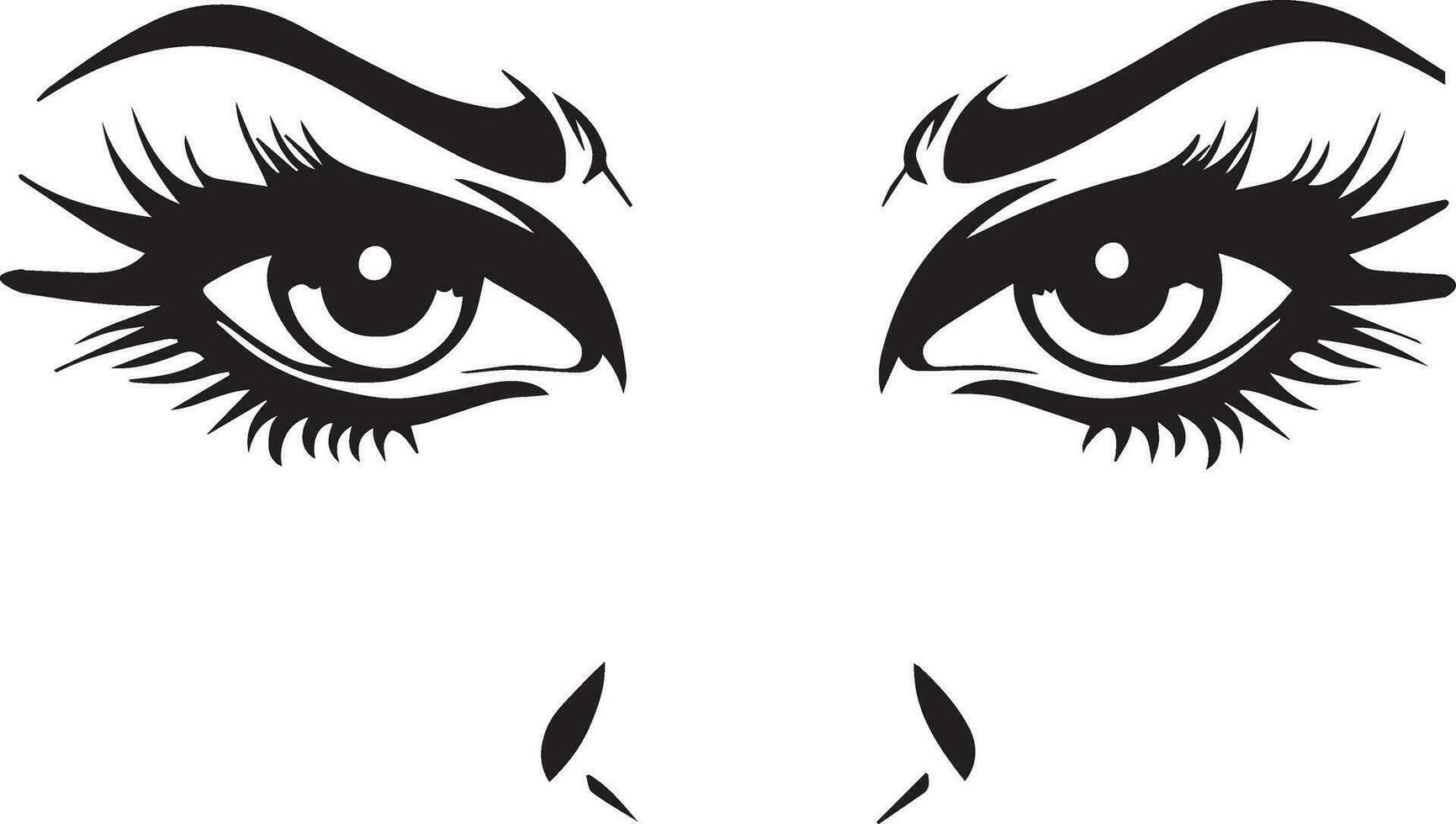 Beautiful women face vector tattoo design illustration